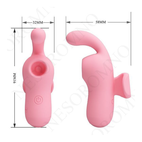 Стимулятор для клітора Pretty Love Magic Fairy на палець, рожевий, 9.1 см BI-300086 фото
