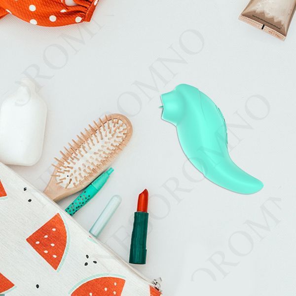 Вібратор із кліторальним стимулятором із язичком Every Night Toys Jen, зелений, 10 режимів вібрації 42073 /YAI707T-001 фото
