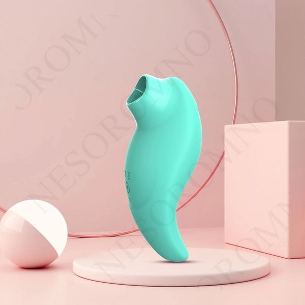 Вібратор із кліторальним стимулятором із язичком Every Night Toys Jen, зелений, 10 режимів вібрації 42073 /YAI707T-001 фото