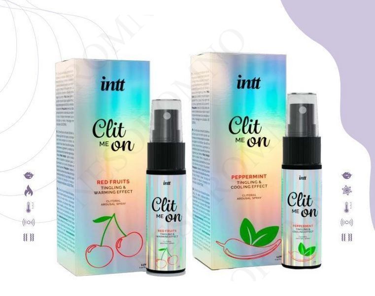 Кліторальні краплі з ефектом, що звужує і зігріває INTT Clit Me On Red Fruits червоних фруктів, 12 мл IN16202 фото