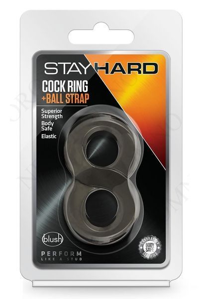Кільце ерекційне Blush Stay Hard подвійне, прозоре, 7 см P331508 фото