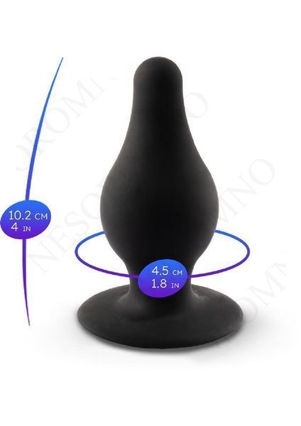Анальна пробка термореактивна Silexd Plug Model 2 конічної форми, чорна, L SL230894 фото