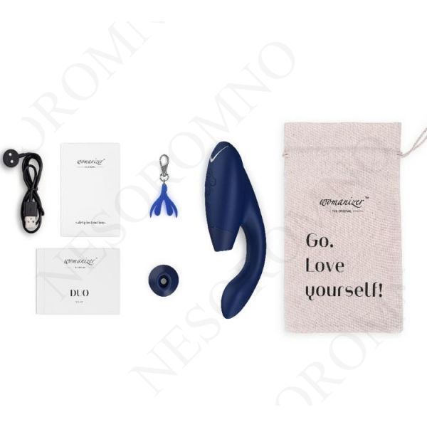 Інноваційний безконтактний стимулятор Womanizer Duo Blueberry W44056 фото