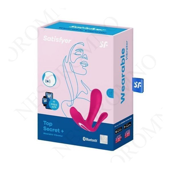Подвійний вібратор Satisfyer Top Secret+ із додатком, рожевий ST4003429 фото