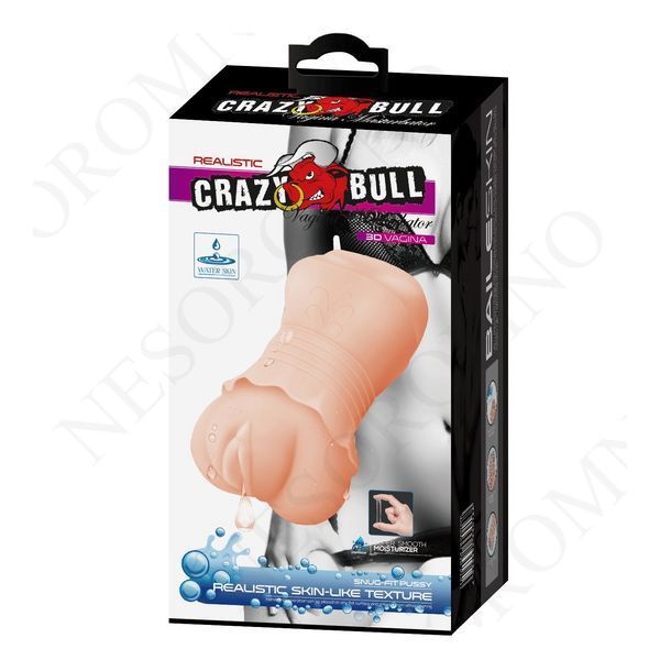 Реалістичний мастурбатор вагіна Crazy Bull із кібершкіри, 15&times;7 см 66030248 фото