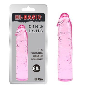 Фаллоімітатор гелевий Chisa Hi-Basic Ding Dong, рожевий 49351 /CN-133049351 фото