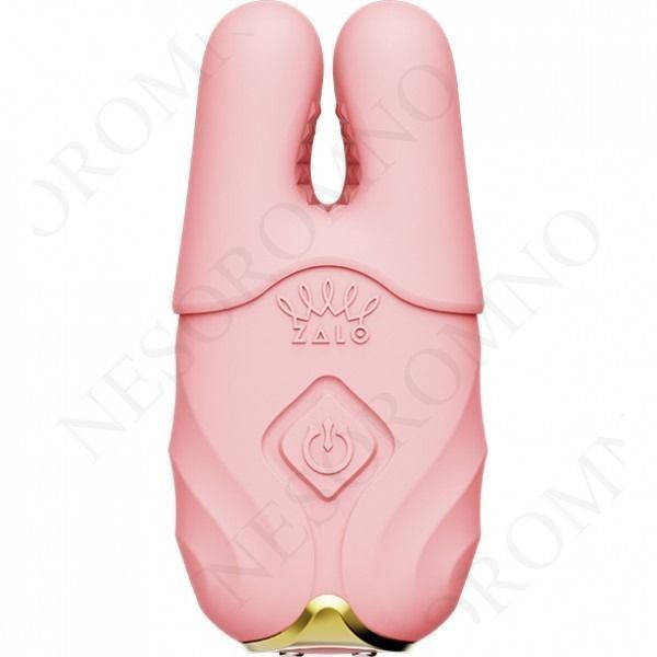 Бездротові смарт вібрують затискачі для сосків ZALO Nave Vibrating Nipple Clamps рожевий ZL30493 фото
