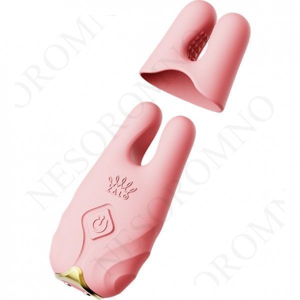 Бездротові смарт вібрують затискачі для сосків ZALO Nave Vibrating Nipple Clamps рожевий ZL30493 фото