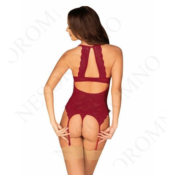 Комплект Obsessive Ivetta корсет та стрінги S/M 411232 фото