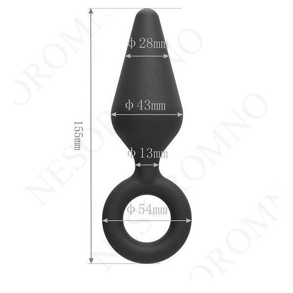 Силіконова анальна пробка з кільцем Velvet Ring &mdash; 15,5*4,3 см &mdash; Анальні іграшки X0000848 фото