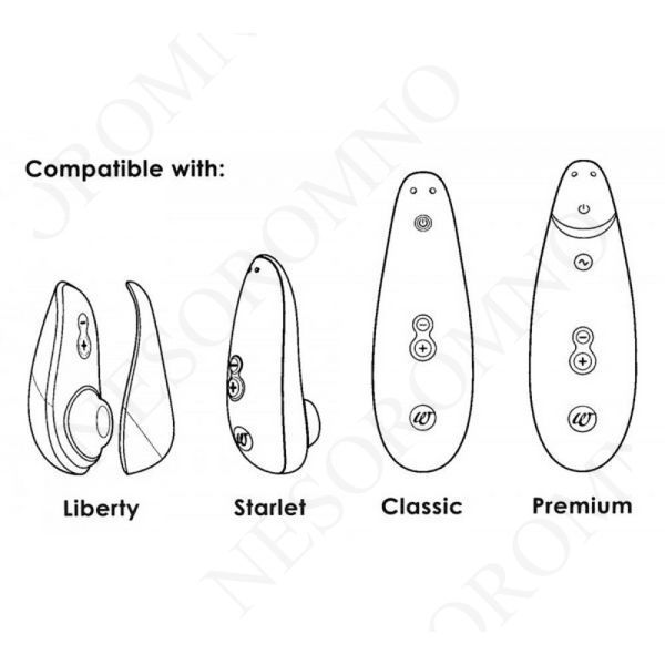 Змінні насадки на Womanizer Premium та Classic білі, розмір М W92182 фото