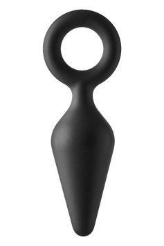 Анальна пробка чорна Dreamtoys FANTASSTIC з кільцем, Medium DT21903 фото