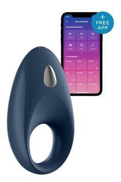 Ерекційне смарт-віброкільце Satisfyer Mighty One синє T360110 фото