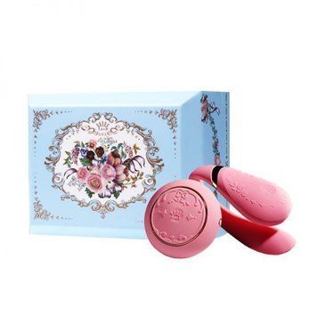Вібромасажер для пар з функцією управління зі смартфона ZALO Fanfan Set, Rogue Pink ZL00436 фото