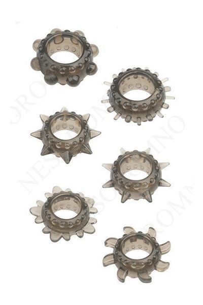 Набір ерекційних кілець Dream Toys MenzStuff Ring Set чорні DT21177 фото