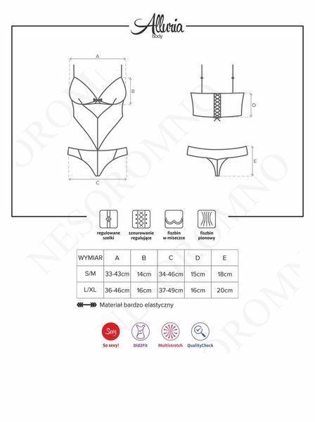 Боді Obsessive Alluria S/M  411303 фото