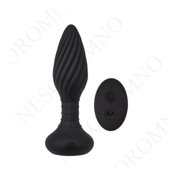 Анальна пробка з кульками на пульті Chisa Frisky Beaded Plug, чорний 57122 /CN-593957122 фото