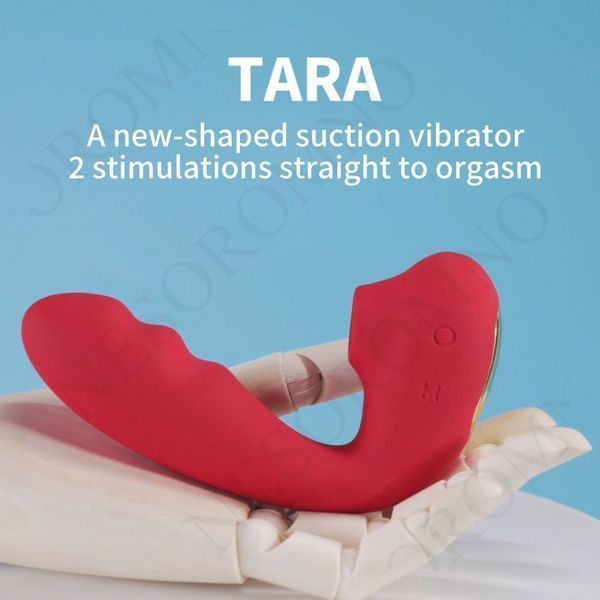 Вібратор для точки G BeYourLover Tara з вакуумною стимуляцією та підігрівом, червоний, 13 &times; 3,5 см 104224/TW05R фото