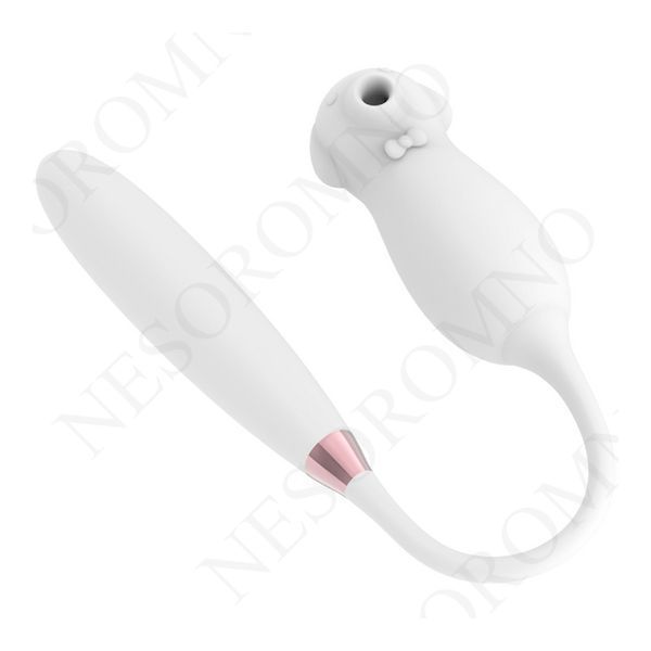 Вібратор подвійний білий Elva Dual Purpose (white) BS260148-1 фото