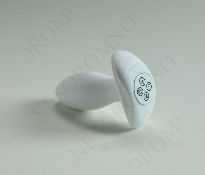Анальна вібропробка з RGB-підсвічуванням та додатком Illumination The Plug, біла, 10,2 &times; 3,2 см 209002 фото