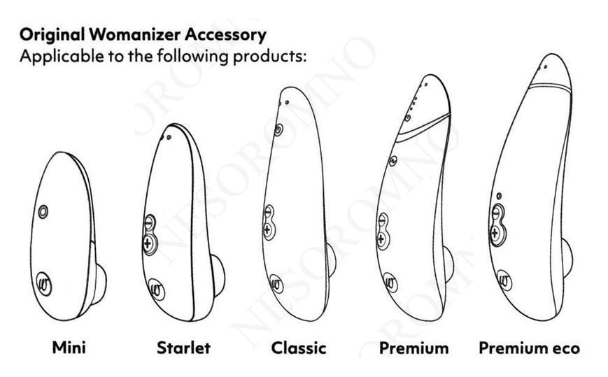 Змінні насадки Womanizer Premium, Eco, Classic, Liberty, Starlet 2, білий, розмір L WZ92ML0100 фото