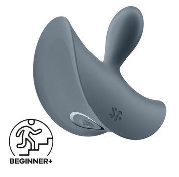 Тонка, краплинна пробка Satisfyer Booty Absolute Beginners 2 з вібрацією, сіра ST4045030 фото