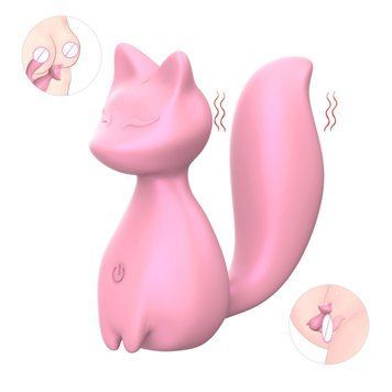 Міні-вібратор кліторальний Every Night Toys Doris у формі лисиці світло-рожевий, 10 режимів вібрації 20543 /YAI707W-032 фото