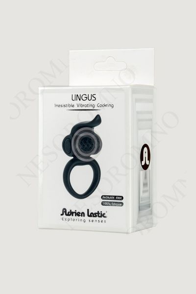 Ерекційне кільце Lingus Black з вібрацією AL30649 фото