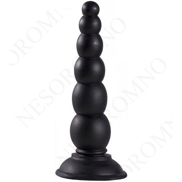 Анальна пробка з кульками MENZSTUFF BEADED PROBE BLACK DT20713 фото