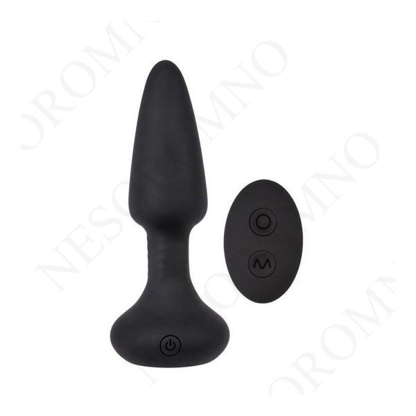 Анальна пробка з вібрацією та пультом управління Chisa Frisky Beaded Plug чорна 57132 /CN-593957132 фото