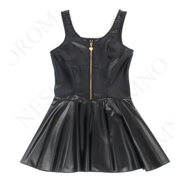 Сукня з блискавкою Star Night з імітацією шкіри, чорна, XS R82200-1/XS фото