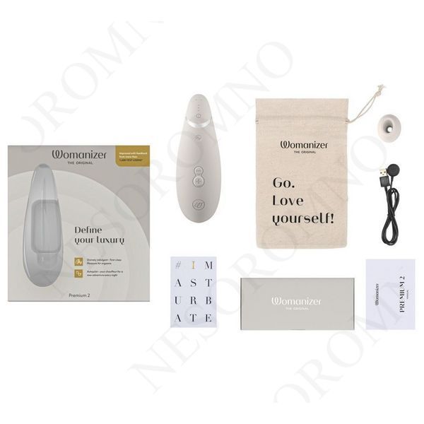Вакуумний кліторальний стимулятор Womanizer Premium 2 Gray W44080 фото