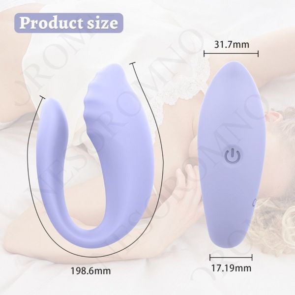 Вібратор для пар Every Night Toys Anthea з пультом, лавандовий, 19,8 х 6,3 см 42068 /YAI707W-007 фото