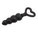 Анальна цепочка зі стоппером-сердечком Chisa Black Mont Beaded Luv Probe, чорна 80997 /CN-511480997 фото 3