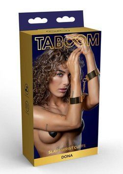 Наручники Slave Wrist Cuffs TABOOM, металеві, золотисті TB17300 фото
