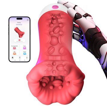 Оральний мастурбатор Smart автоматичний Big Mouth Червоний 16 см X00001252 фото