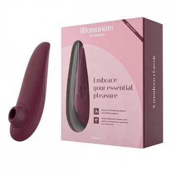Вакуумний кліторальний стимулятор Womanizer Classic 2 Bordeaux W44090 фото