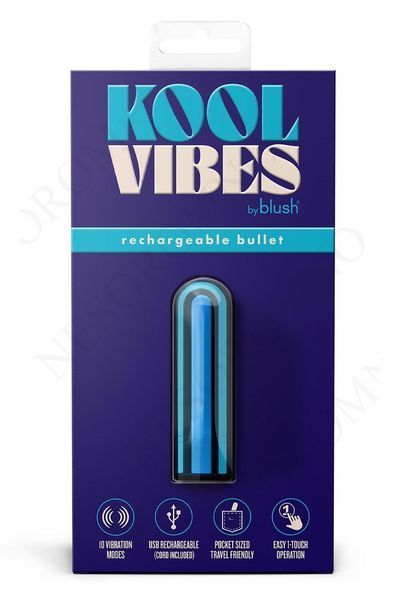 Перезаряджається вібруюча куля Blush Kool Vibes Mini блакитна BL70558 фото