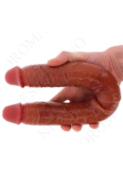 Фалос двосторонній ToyJoy Get Real Skin з крайнім тілом, мулат TJ11208 фото