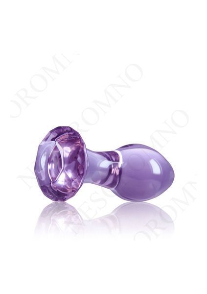 Анальна скляна пробка NS Novelties Crystal, фіолетова NN104767 фото