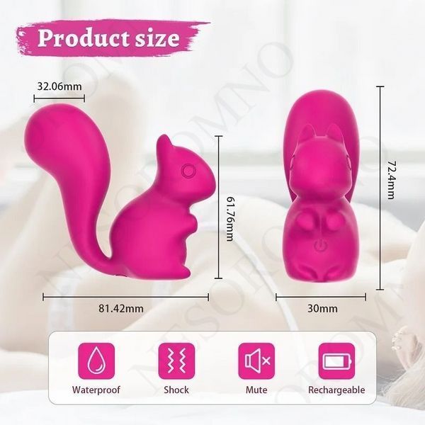 Міні-вібратор кліторальний Every Night Toys Doris у формі лисиці рожевий, 10 режимів вібрації 20547 /YAI707W-032 фото