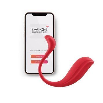 Віброяйце з підключенням до додатку, інтерактивне Svakom Phoenix Neo 2 червоне, 11.8 х 3 см E33774 фото
