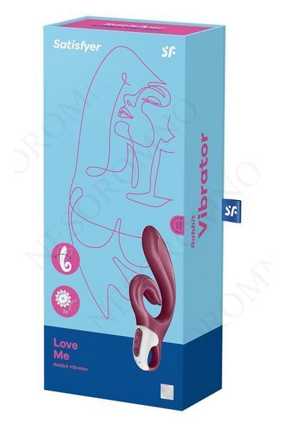 Стимулятор точки G та клітора Satisfyer Love me з вібрацією, бордовий ST4036625 фото