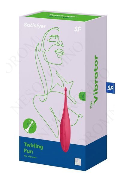 Вібратор для цілеспрямованої стимуляції Satisfyer Twirling Fun з гнучкою шийкою, червоний T360159 фото