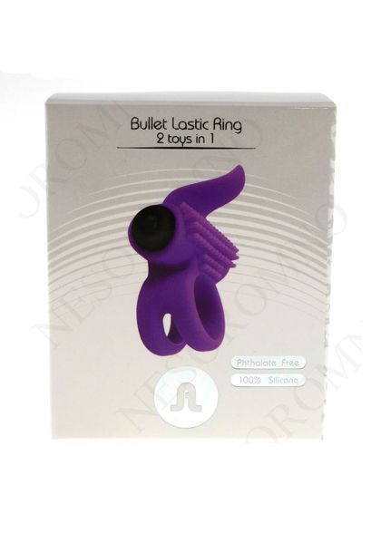Ерекційне кільце Adrien Lastic Bullet Lastic Ring з вібрацією AL30393 фото