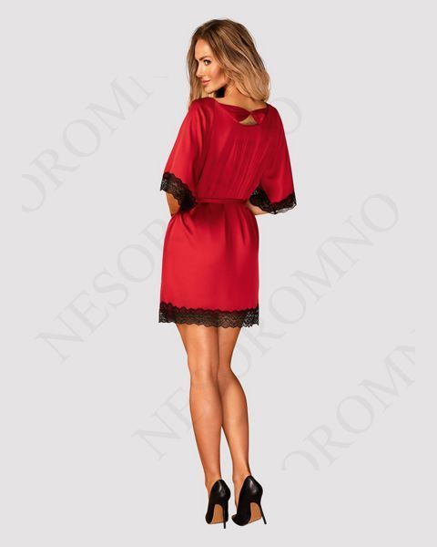 Халат Obsessive Sensuelia-Sensuelia szlafrok czerwony S/M 411207 фото