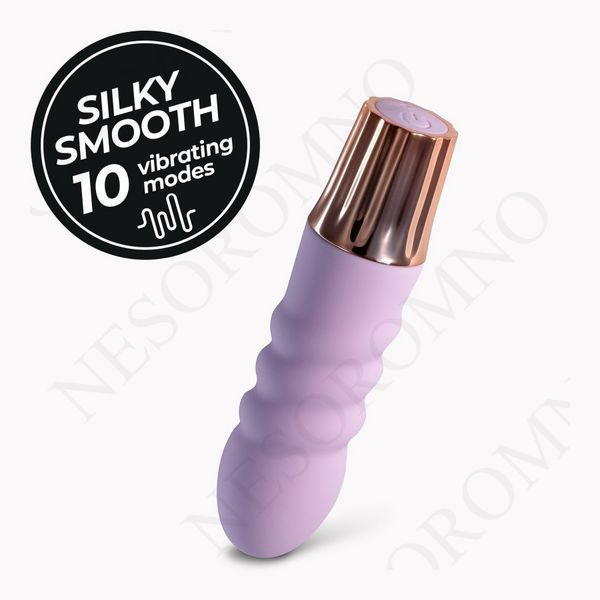 Міні-вібратор CRUSHIOUS Mellow Bubbles, лавандовий, 11 х 2,8 см EX50883 фото