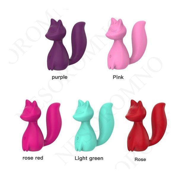 Міні-вібратор кліторальний Every Night Toys Doris у формі лисиці червоний, 10 режимів вібрації 20562 /YAI707W-032 фото