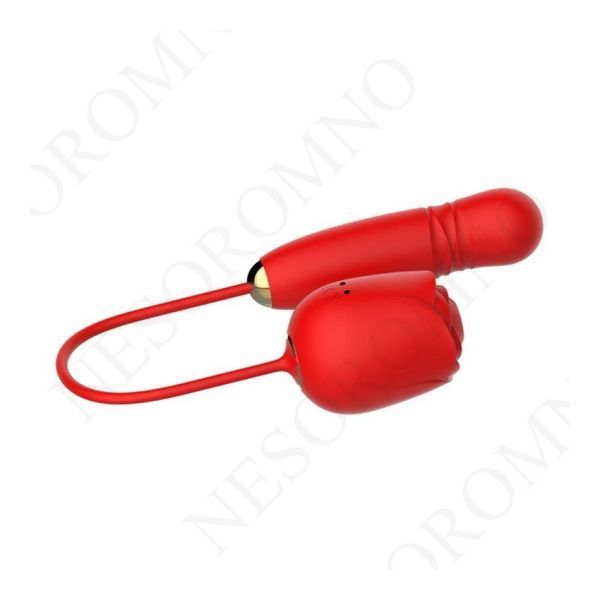 Вакуумний стимулятор у вигляді троянди Every Night Toys з пульсацією, червоний OD-2330MG фото