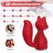 Міні-вібратор кліторальний Every Night Toys Doris у формі лисиці червоний, 10 режимів вібрації 20562 /YAI707W-032 фото 2